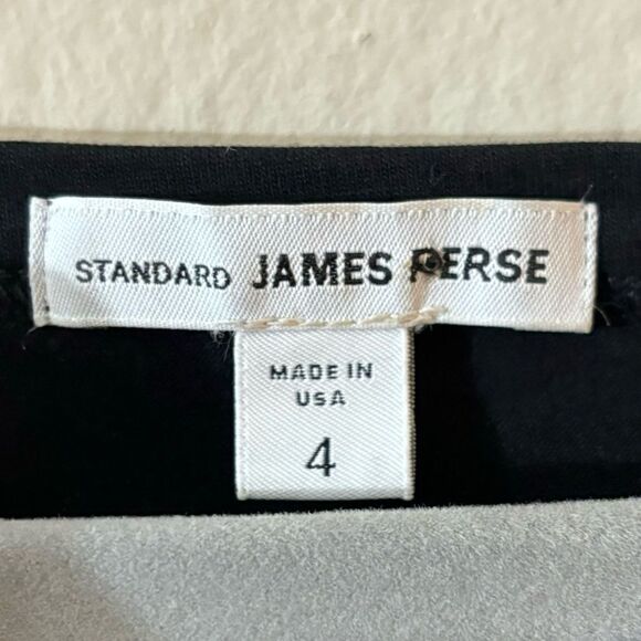 James Perse Midi Black Dress Jersey Size 4 - Picture 8 of 8